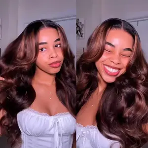 Tinashe Human Hair 6x5 Ombre Highlight 200% Wear Go  Glueless  Wig Pre Cut HD  Lace Closure Wigs Pre Bleached Knots