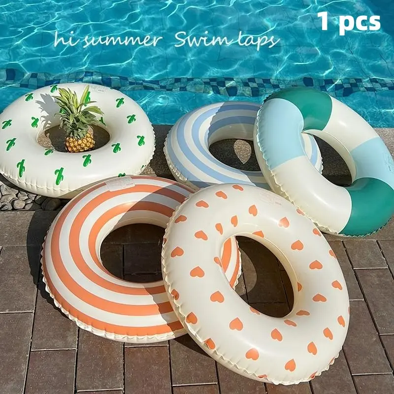 1pc Multi-Style Pattern Pool Float Tube, Inflatable Swim Ring, Perfect for Beach, Lake, Pool Parties, Swimming and Water Fun, Floating Swim Circle