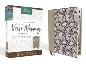 NIV, Verse Mapping Bible, Leathersoft, Navy Floral, Thumb Indexed, Comfort Print: Find Connections in Scripture Using a Unique 5-Step Process (Verse Mapping) by Kristy Cambron||Zondervan [Leatherbound Book]