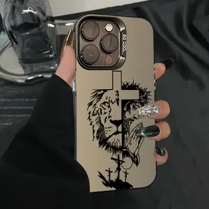 Jesus Cross Blessing Phone Case is suitable for iPhone 17 Air 16 15 14Plus 13 12 11Pro Max Plus XR XS Samsung Galaxy S25S24 S23 S22 IMD military anti drop, making it the perfect gift for family and friends-ZQ36