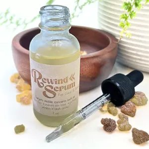 Rewind Serum: Ancient Skincare Secrets Serum with Frankincense Essential Oil, Apricot Kernel Oil, & Castor Oil (1oz. Dropper Bottle)