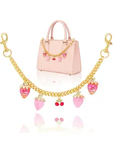 Cute Strawberry Cherry Bag Belt Extender Chain, Fashion Pants Decoration Chain, Handbag Wallet Jean Chain Accessory, Strawberry Charm, All Seasons, Fashion Bag Charms, Bag Chains, Bag Purse Charms