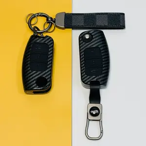 Abs Car Key Case for Ford Focus 2 Mk2 Fiesta Mondeo Galaxy Ecosport Kuga Escape Falcon B-Max C-Max, keychain,Durable Protective Key Cover