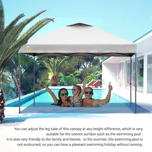 CROWN SHADES 10x10 Canopy Tent, Pop Up Beach Tent for Outdoor Shades with Wheeled Bag, 8 Stakes, 4 Ropes, Outdoor Canopy cartent
