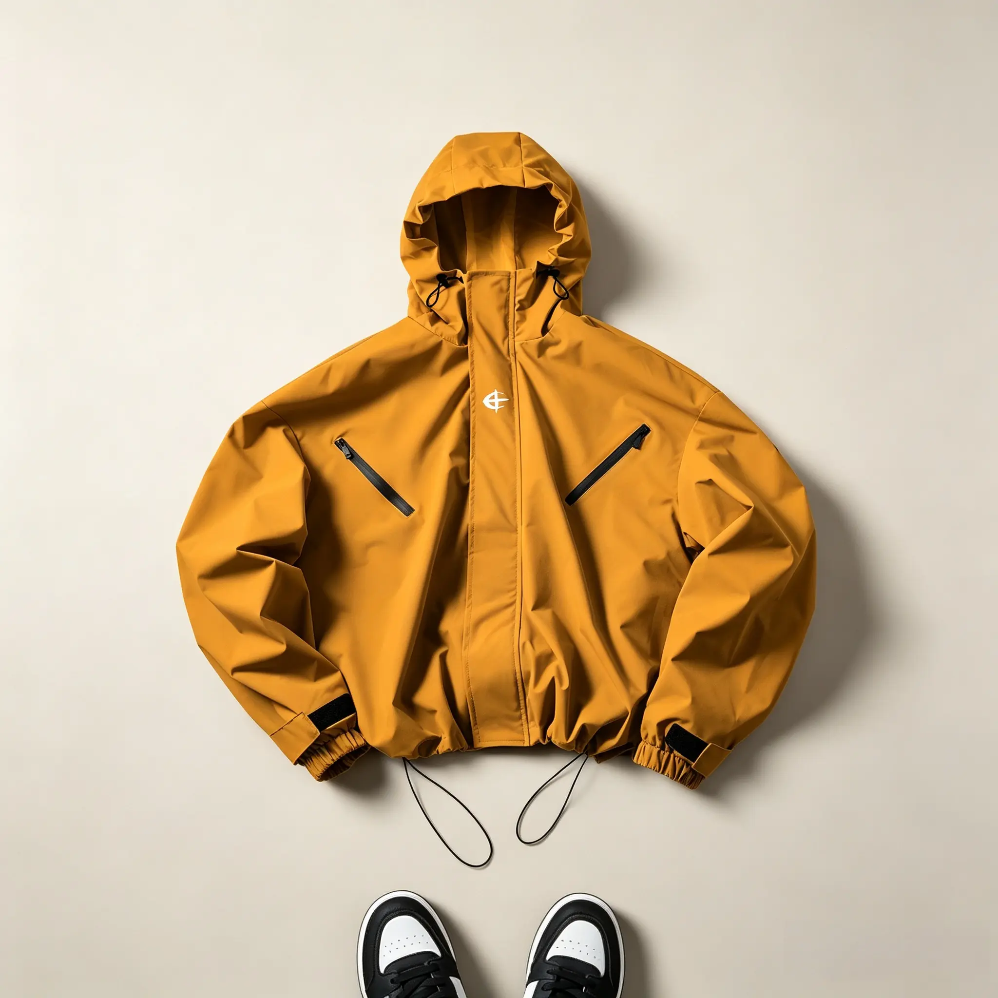Men’s hooded windbreaker jacket, American casual style slim fit versatile spring/autumn outerwear; 3D cutting optimizes body proportions for a taller, slimmer look with a clean, refined feel. Fine windproof fabric feels smooth against the skin, retains sh