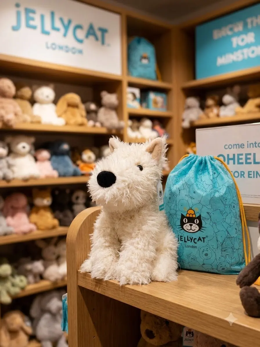 Authentic Munro Scottie Dog by Jellycat | Official Plush Toy | Ships from USA | Free Jellycat Bag Included