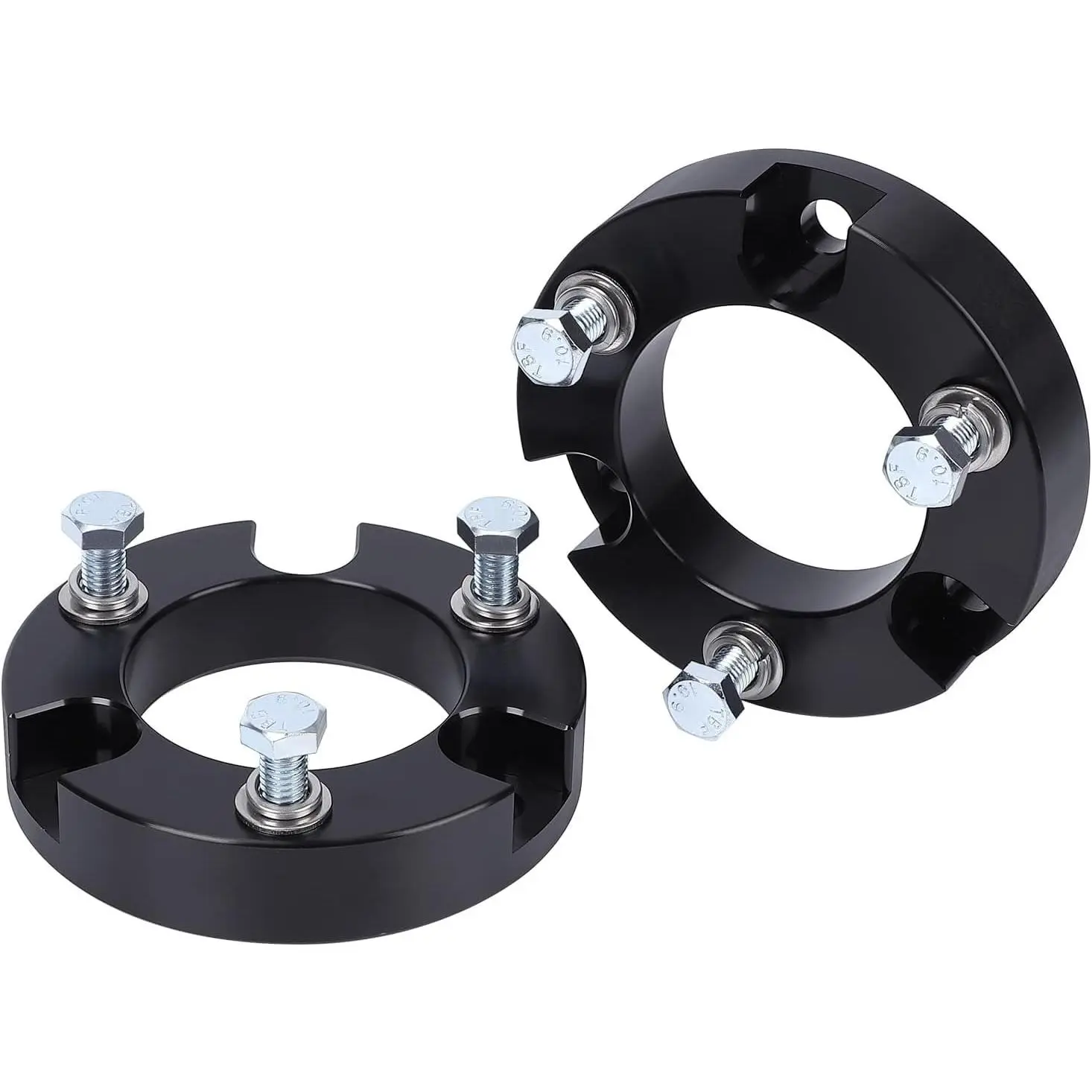 Automotive 2-in Front Strut Spacer Leveling Lift Kit for 1999-2006 Tundra 2WD/4WD & Sequoia 2x2/4x4 Trucks, CNC-Machined Aluminum Spacers with All Hardware, Instructions, Boost Performance & Style, Durable Lightweight Build, Enhancing Off-Road Capability,