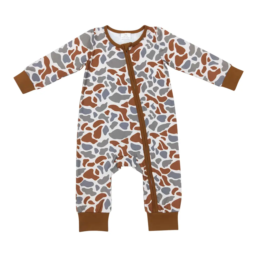 LR0818--Long Sleeve Milk Silk Hunting Camo Baby Clothes