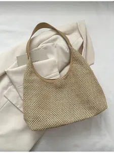 2026 Summer New Retro Multi-functional Large Capacity Straw Bag Crossbody Backpack Lightweight for Women Teens Students Vacation Travel Beach Picnic Casual Daily Commute Backpack Purses