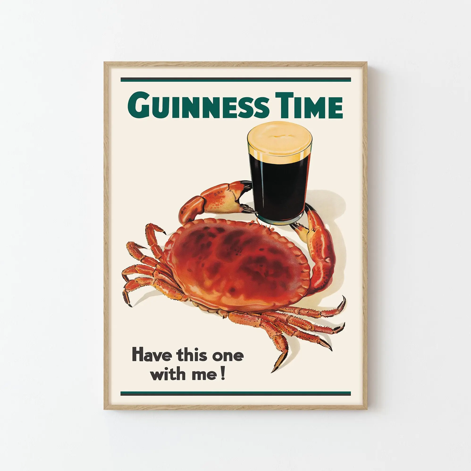MIRRO GuinnessS Vintage Ad Poster Art Print | Home Decor Wall Art Gift