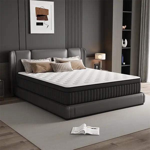 【8-14 Inch】Twin/Full/Queen/King Size Mattress in a Box Hybrid Spring High-resilience foam, For Home Rooms Hotels, Boxed Halloween ,Medium Firm Ergonomic Mattress ， black and white alternating， comfortable sleep， edge support， holiday gift，SummerVibes