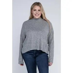 Ambiance Apparel Plus Drop Shoulder Long Sleeve Top