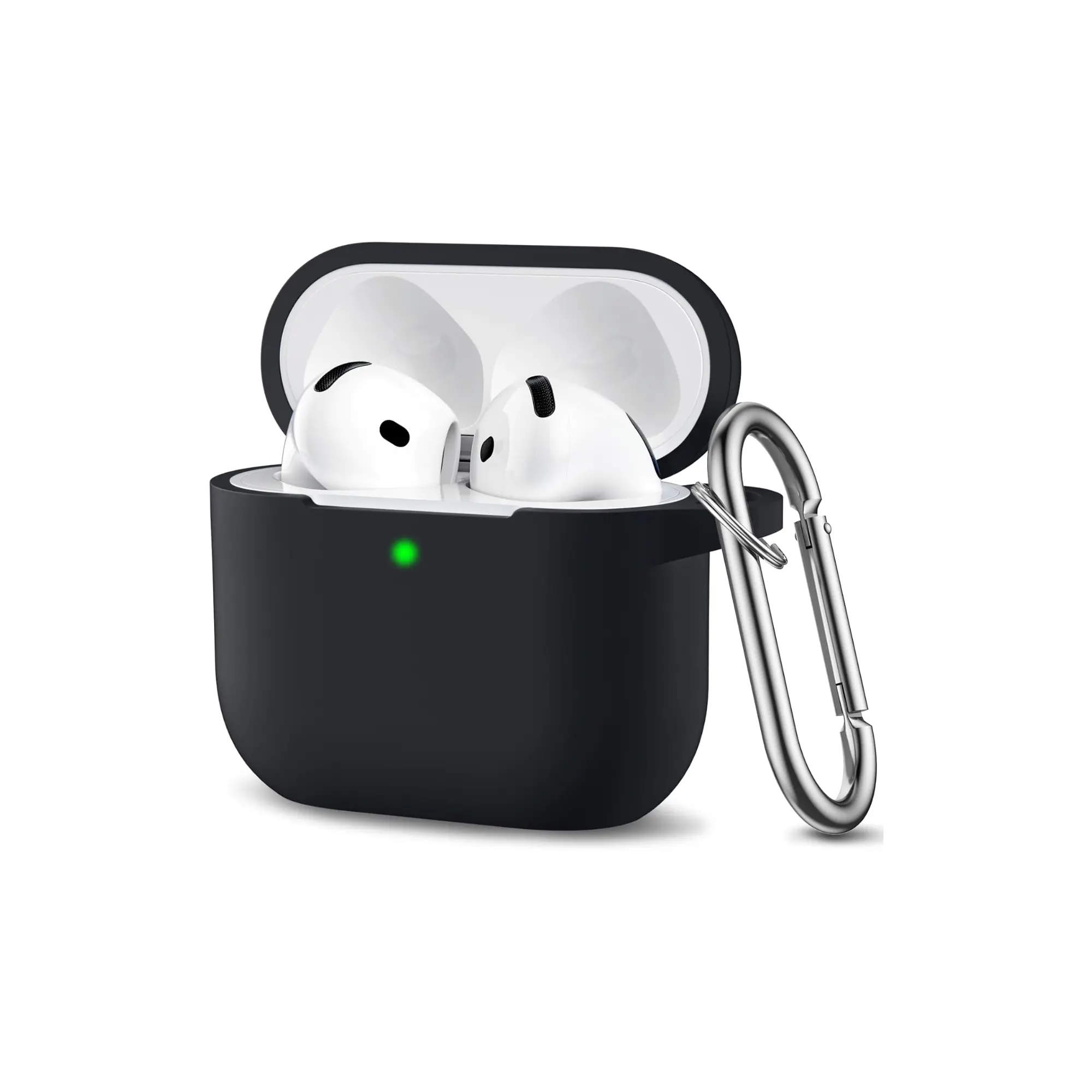 UPTECH 1 Silicone Case for AirPods 4th Gen, AirPods Pro 3, AirPods Pro 2 & AirPods 1/2 with Carabiner, Shockproof Anti-Scratch Protective Cover, Wireless Charging Compatible