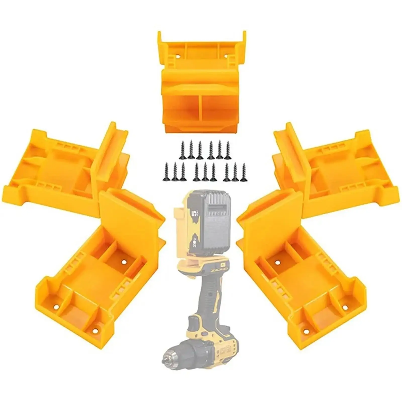 5PCS DeWalt/MilwaukeeTool Mount for 18V/20V for 18V Lithium Battery Electric Tool Holder Wall Storage Bracket for Accessories