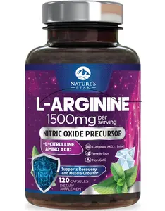 L-Arginine Complex - Extra Strength Nitric Oxide Booster Supplement - Premium Energy Blend for Natural Heart Health & Muscle Support - Non-GMO, Made for Men & Women, Bottled USA - 120 Capsules