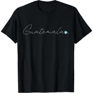 Guatemala Simple Love Guatemalan Flag Heart on Guatemala T-Shirt