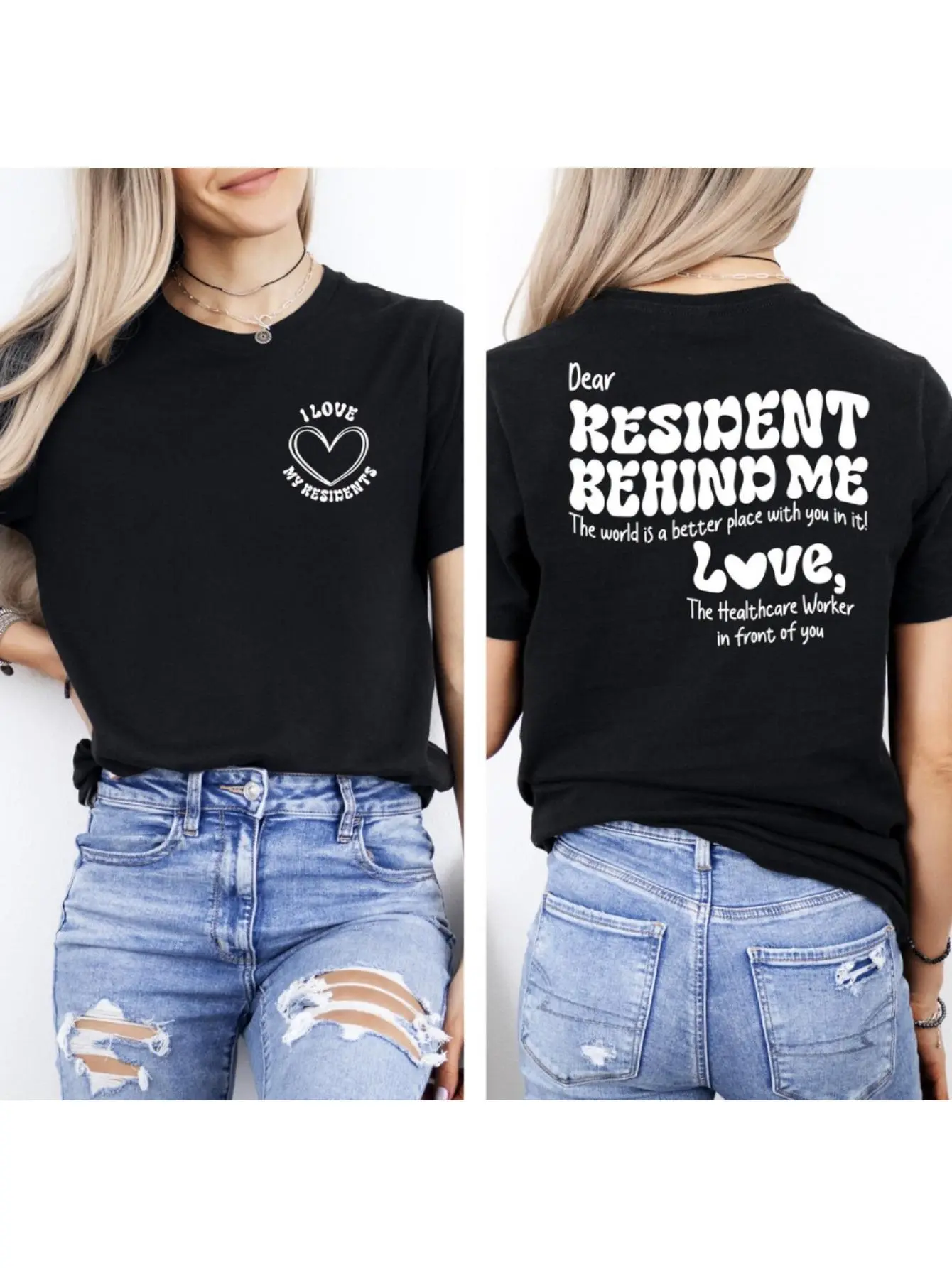 Humorous Women'S Housing Assistant Graphic Tee - Other Residents Commenting Behind Me - Comfortable Crew Neck Casual Top - Washable Daily Shirt for Women - Relaxed Fit Black Tee, Women'S T-Shirts, Cozy Apartment Wear, Fun Text Design
