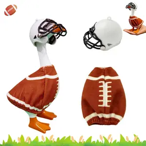 2 Pcs Desk Goose Football Costume Set with Helmet & Jersey, Cute Sport Outfit for 7 Inch Magnetic Desk Goose, Mini Athlete Desk Decor, Fun Office Accessories, Perfect Game Day Gift