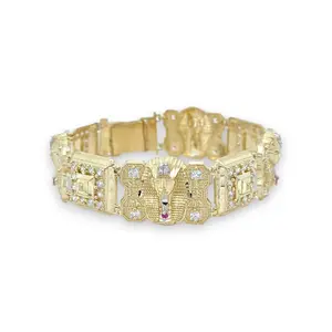 Charm Egyptian "Pharaoh" Bracelet - 10K Yellow Gold