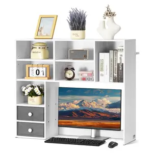 VEVOR Desktop Bookshelf White Desktop Storage Organizer 3-Tier for Office & Home VEVOR Desktop Bookshelf White Desktop Storage Organizer 3-Tier for Office & Home