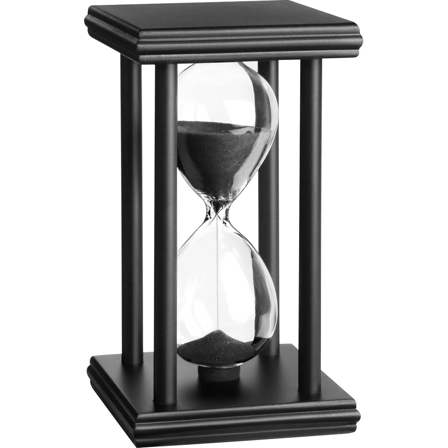 F-SO46 Modern Hourglass Sand Timer - 30/60 Mins, Black Sand, 5.5*3.2*3.2in, Home Decor, Decoration Items, Indoors Desktop Statue, Time Management Tool for Kids, Ideal Gift for Mother’s Day, Valentine’s Day, 30/60 Minutes