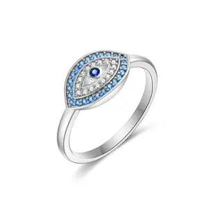 MEIDERBO Jewelry 925 sterling silver evil eye decoration oval ring, engagement ring, fashion ring, best gift for women, exquisite, romantic