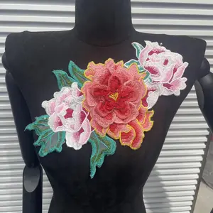 Clothing Accessories, Embroidery Flowers, Handmade Glass Beads, Lace Floral Decorations, DIY Materials for Dresses and Wedding Gowns