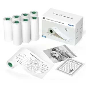 JADENS Sticker Label-2" x 2" Round Label,3'' Continuous Label,4X6‘’ Shipping Label,Strong Adhesive,BPA FREE,Easy to Peel – for Jar, Candle, Bakery, Barcode, Organizing