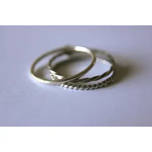 Single Band Stackable Rings Mix and Match Sterling Silver