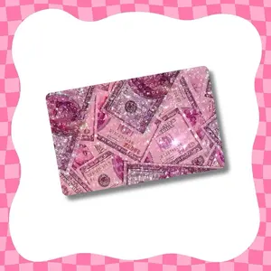 Pink Money Card Skin - Super Cute & Durable Vinyl Sticker for Personalizing Your Credit Card Graphic Decal