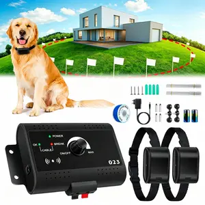 Electric Dog Fence System - Pet Boundary Containment Kit with Water-Resistant Collar Receiver for Small, Medium, Large Dogs