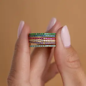 Personalized Birthstone Ring Custom 12 Month Eternity Band for Women. Meaningful Birthday Gift for Mom Daughter Bestie. Unique Stackable Gold Jewelry for Her. Delicate Thin Gemstone Band. Sentimental Handcrafted Style|  Mother's Day Gift