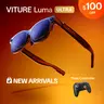 VITURE Luma Ultra Wearable AR Smart Glasses - Classic, Translucent, 152'' Display, 1500 Nits, 6DoF, 52° FOV, 2D to 3D, Electrochromic Film, Myopia Adjustments, Gesture Control, Compatible with iPhone 17/16/15, PS5, PS4, Switch 2, Android, Mac, PC