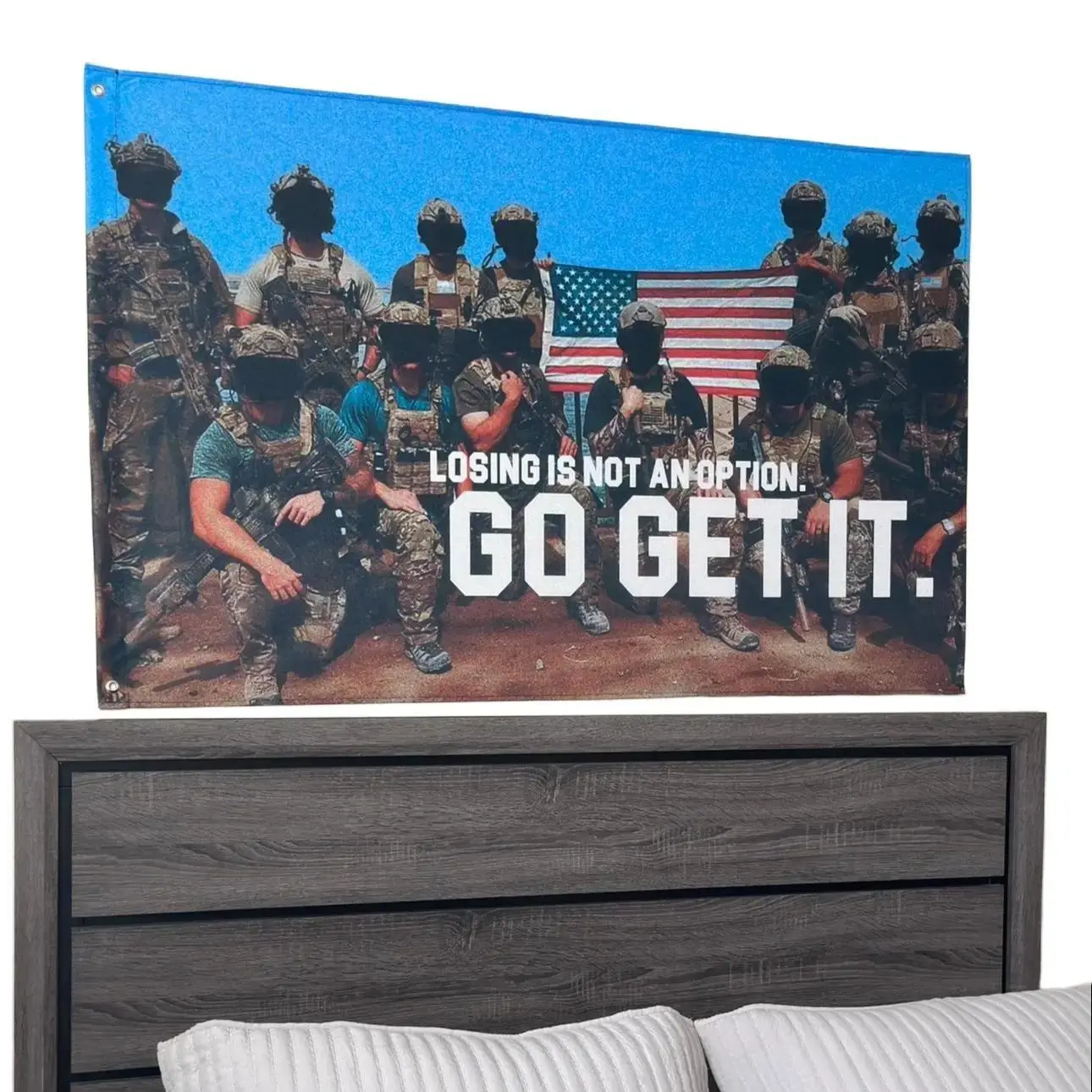 Losing Is Not An Option Motivational bedroom decor   Fabric Home Bedroom Decor Supplies Easy Hang Banners