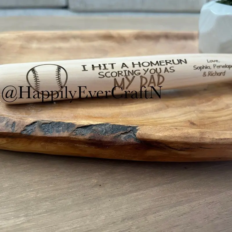 18in Custom Engraved Baseball Bat - Personalized with Names, Dates - Ideal for Gifting, Memorabilia Father's Day gift