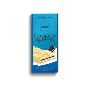 Beemax Dubai-Style Mini Cookies & Cream Cheesecake Chocolate Bar (3 oz) | Imported from Turkey - Now Ships with Ice Pack