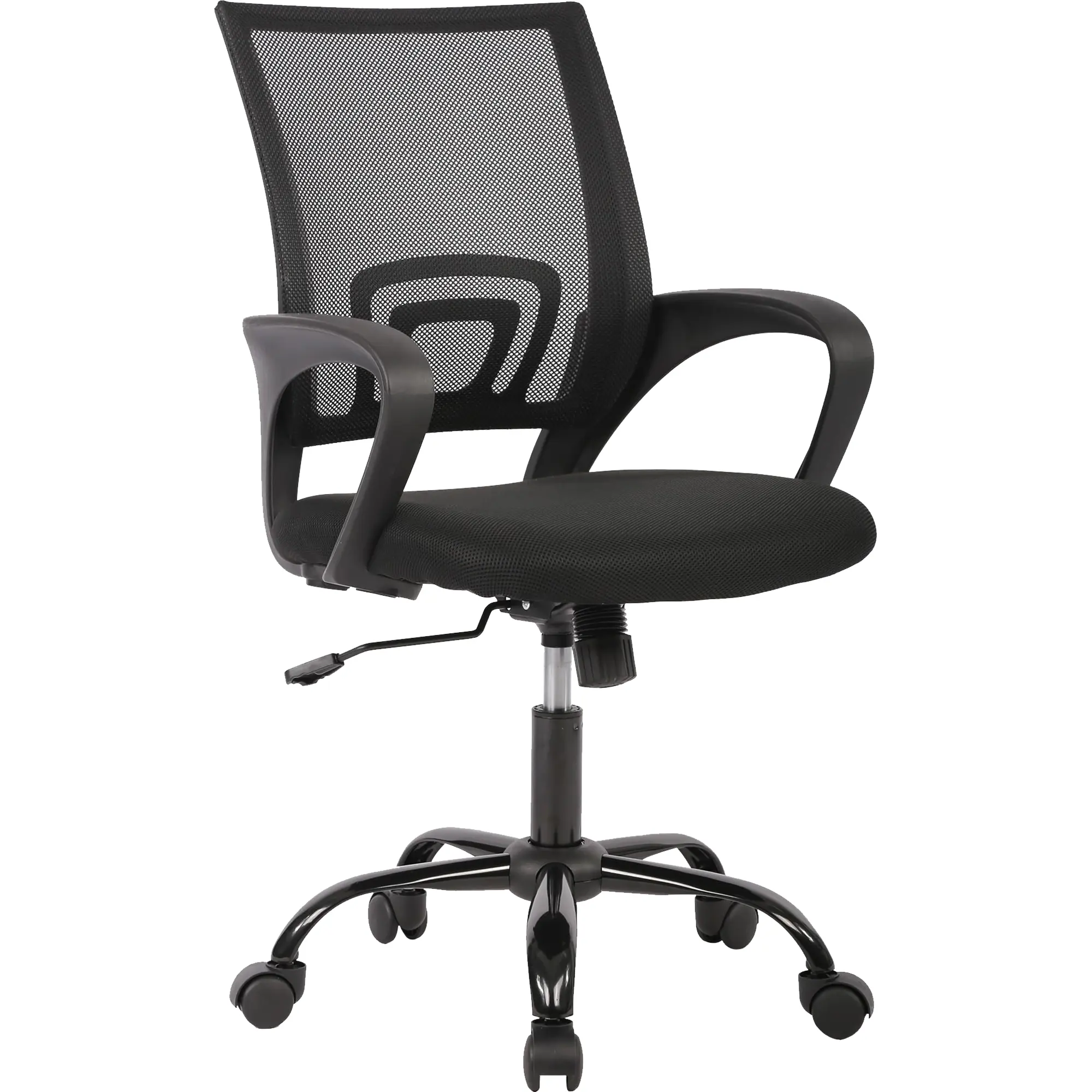 JONPONY Ergonomic Office Chair for Adults - Supportive Sitting, Lumbar Support, Adjustable Height, Adjustable Armrests, Black