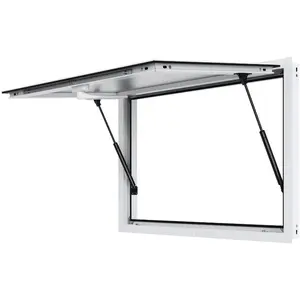 VEVOR Concession Window for Food Truck, 36x24 Aluminum Alloy Food Truck Service Window, Up to 85 Degrees Stand Serving Window with Awning Door Drag Hook, for Food Trucks Concession Trailers