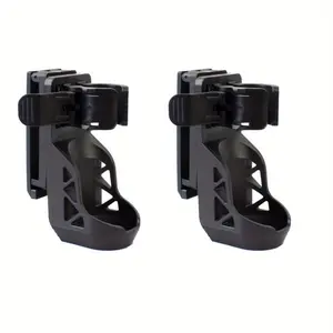 Outdoor & Tactical Rotatable Flashlight Holster (1"-1.55" Dia.) With Survival Whistle - Lever Side Lock System - Adjustable Belt Holder For Secure Storage And Carry