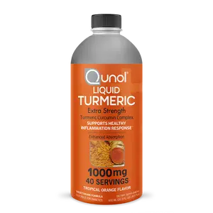 Qunol Liquid Turmeric Curcumin with Black Pepper, Turmeric Supplement 1000mg, Extra Strength, Joint Health Healthcare Fitness
