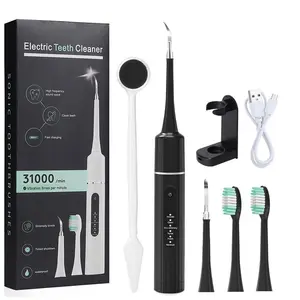 Electric Tooth Cleaner Waterproof Toothbrush, Rechargeable Electronic Toothbrushes, Sonic Vibration Dental Scaler to Remove Plaque Calculus Tartar for Teeth Cleaning, Home Teeth Cleaner