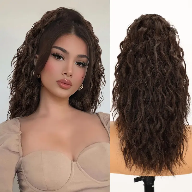 Ponytail Extension 18 Inch Claw Clip in Ponytail Extensions Fake Synthetic Hairpiece for Women Layered Pony Tails Hair Extensions