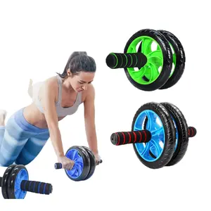 Silent Stability Abdominal Wheel Ab Roller with Mat for Core Strength Training Anti-Skid Wear-Resistant Multi-Point Mechanical Design Ab Fitness Machine Home Workout Equipment