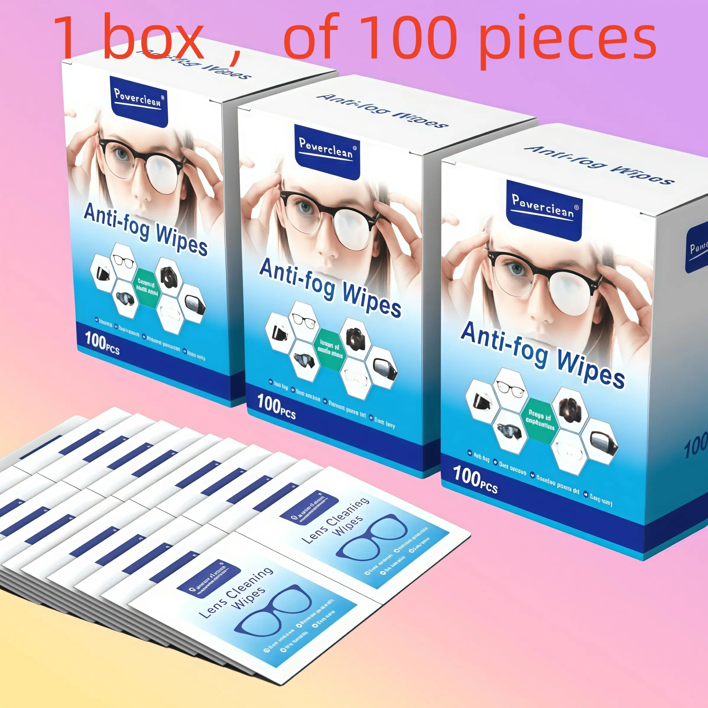 1 Box Eyeglass Cloth, Lens Cleaning Wipes, Disposable Eye Protection, Phone Screen Cleaner, Camera Cleaner, Anti-Fog Glasses Cloth, Single Use