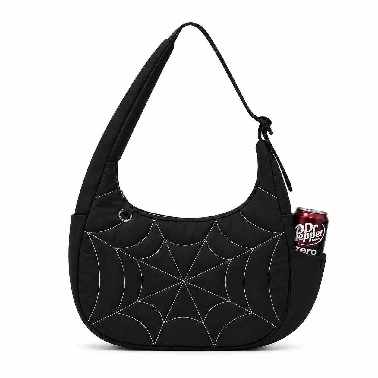 Five Season Home spider web shoulder bag for women, small puffer purse with essential pocket | fits a 330 ml soda can | lightweight, fluffy, adjustable strap | women’s casual nylon handbag with spiderweb pattern tiktokshopbacktoschool, Bags For Women, Eve