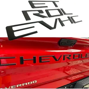 Tailgate Insert Letters Compatible With Chevy Silverado 2019 2020 2021 2022 2023 2024 2025 2026 3d Emblems Badge Strong Adhesive Matte Black Car Truck Decal Car Decals Car Decorative Sticker