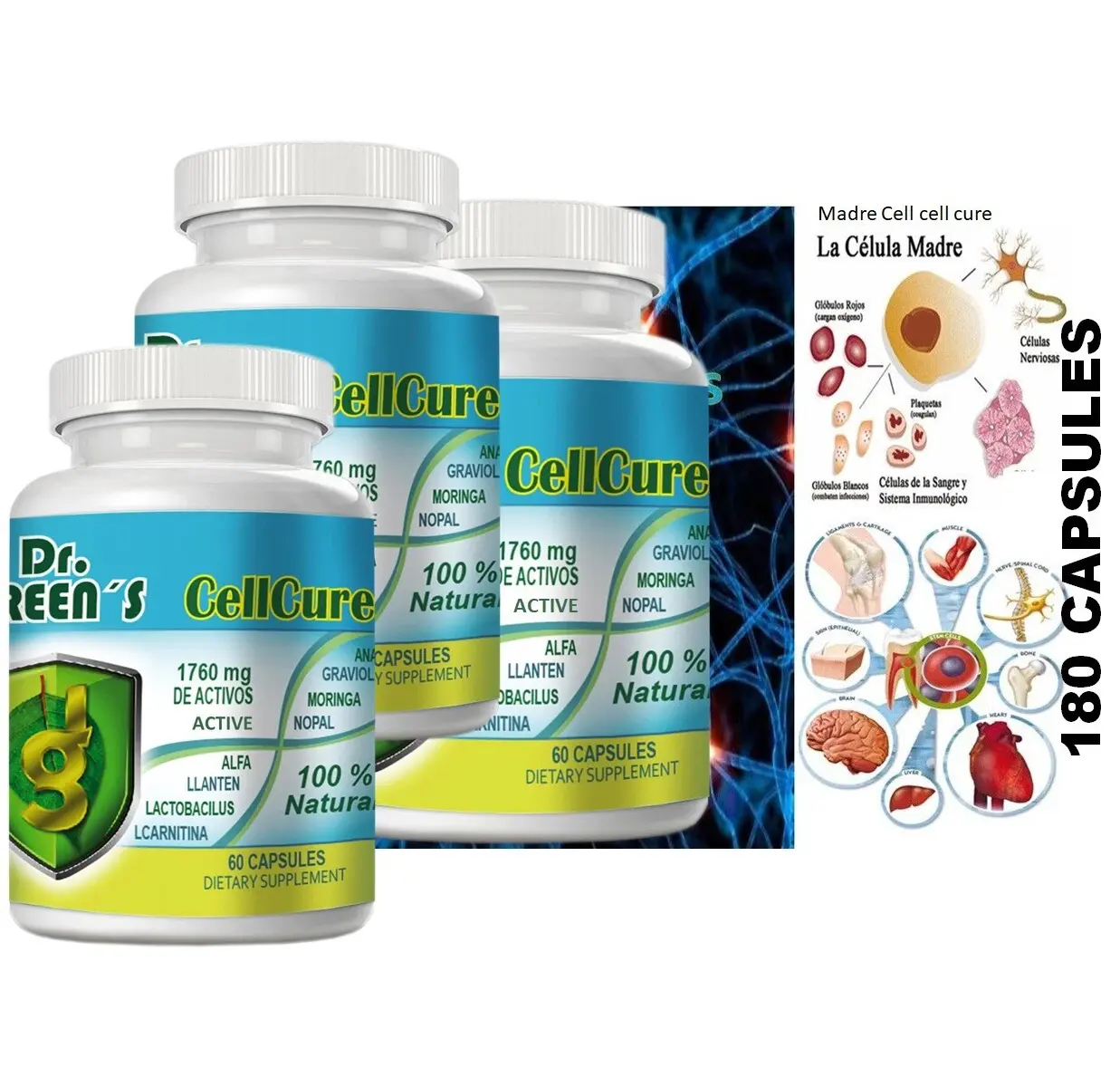 3-Pack Regenex Stem Cell Enhancer Dietary Supplement - 100% Natural, Advanced Health & Wellness Support, Healthcare Boost