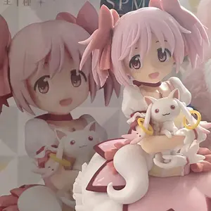 Anime Puella Magi Madoka Magica 17.5cm Kaname Madoka Cartoon Figure PVC Model Desktop Ornaments Children's Toys Holiday Gifts