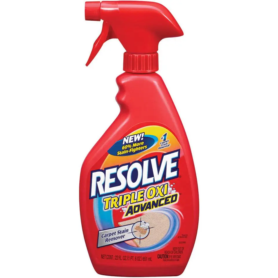 Resolve R3 Redist Net Reckitt 00601 22oz Carpet Cleaner with Trigger Sprayer - Triple-Action Stain Remover, Stain Fighter for Deep Cleaning