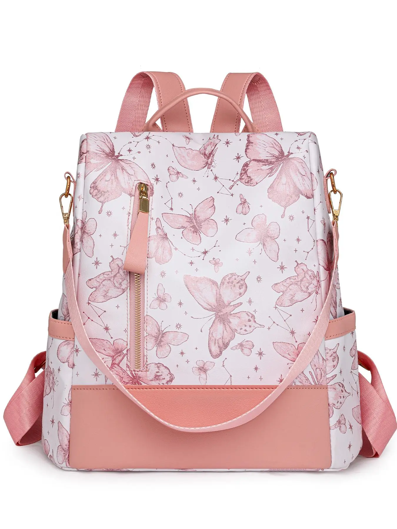 Women's Fashion Butterfly Pattern Backpack, Casual Lightweight Student School Bag, College School Backpack, Trendy Versatile Backpack for Travel & Daily Use, Cute Backpack, Casual Printed Backpack